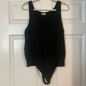 Alix Silk Black Sleeveless Bodysuit M
